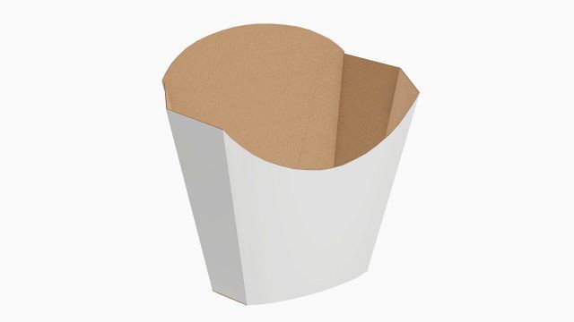 French Fries Fastfood Paper Box 01