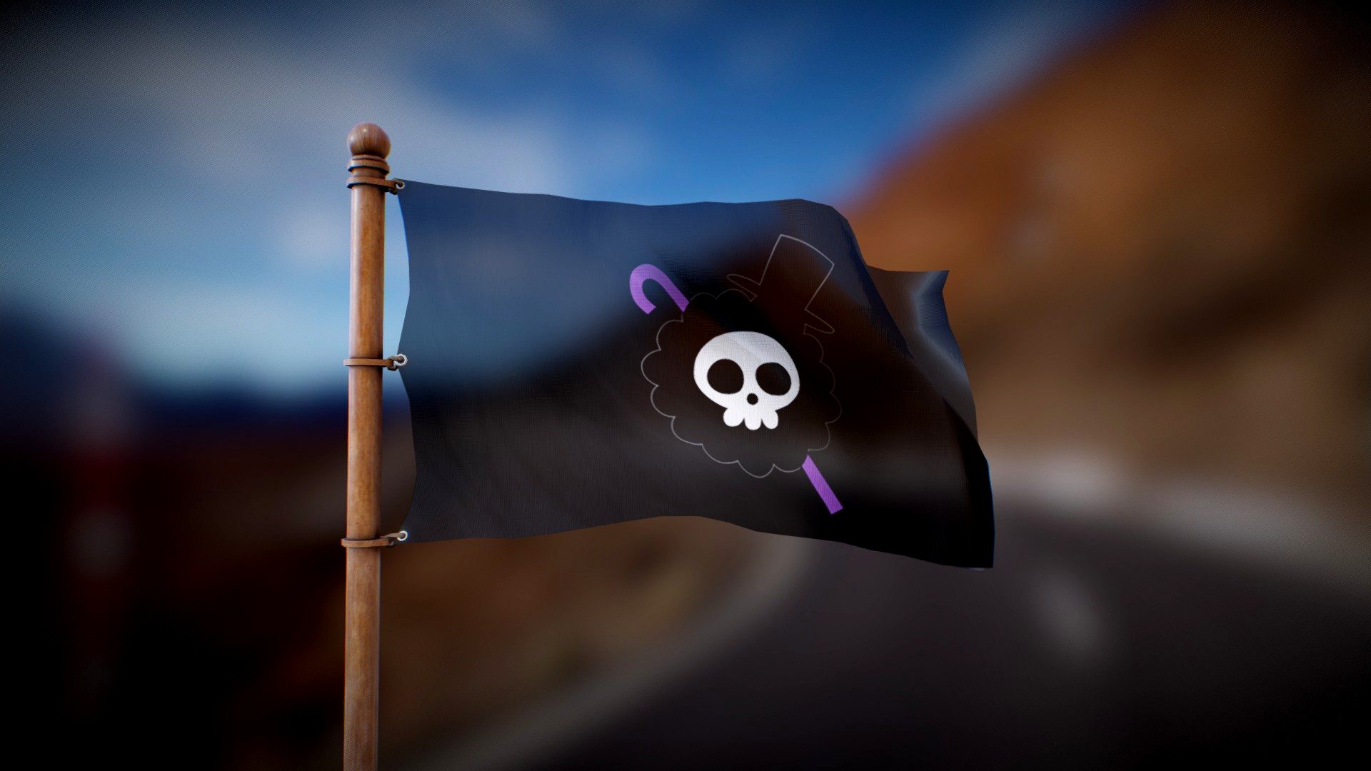 One Piece - Brook Pirate Flag - Jolly Roger