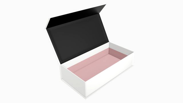 Magnetic paper gift box 01 open