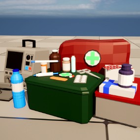 Low Poly Medical Supplies