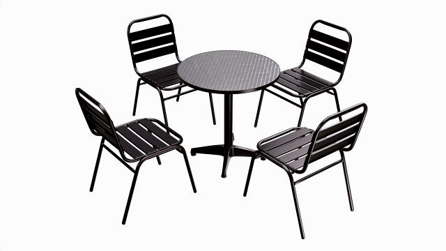 Outdoor Round Dining Table With Chairs Dark