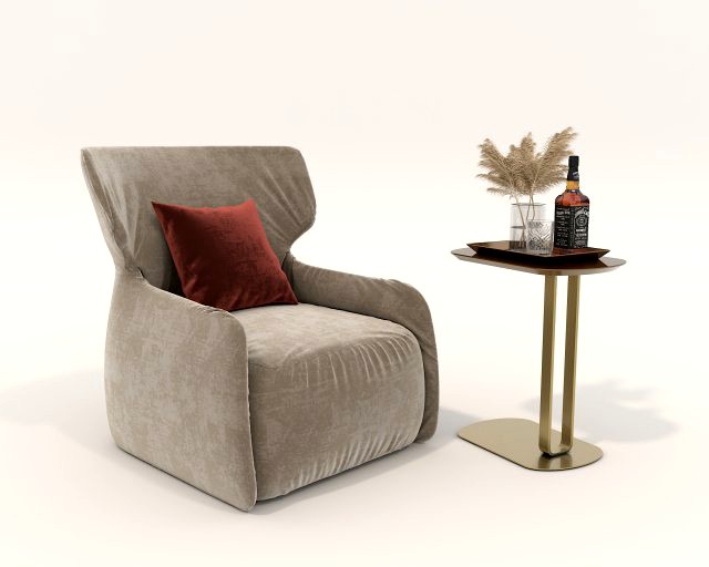 Contemporary Style Coffee Table and Armchair 14
