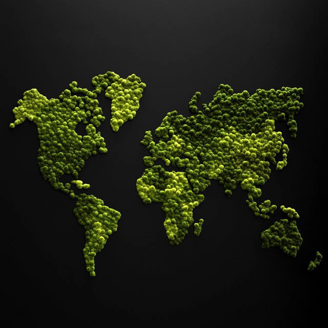 stabilized moss - world map