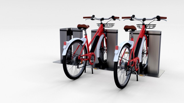 electric bicycle and station red