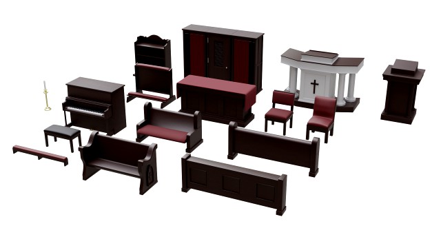 church furniture asset collection