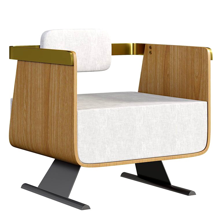 Walnut Modern Accent Chair (341625)