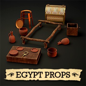 Ancient Egypt Furniture Props