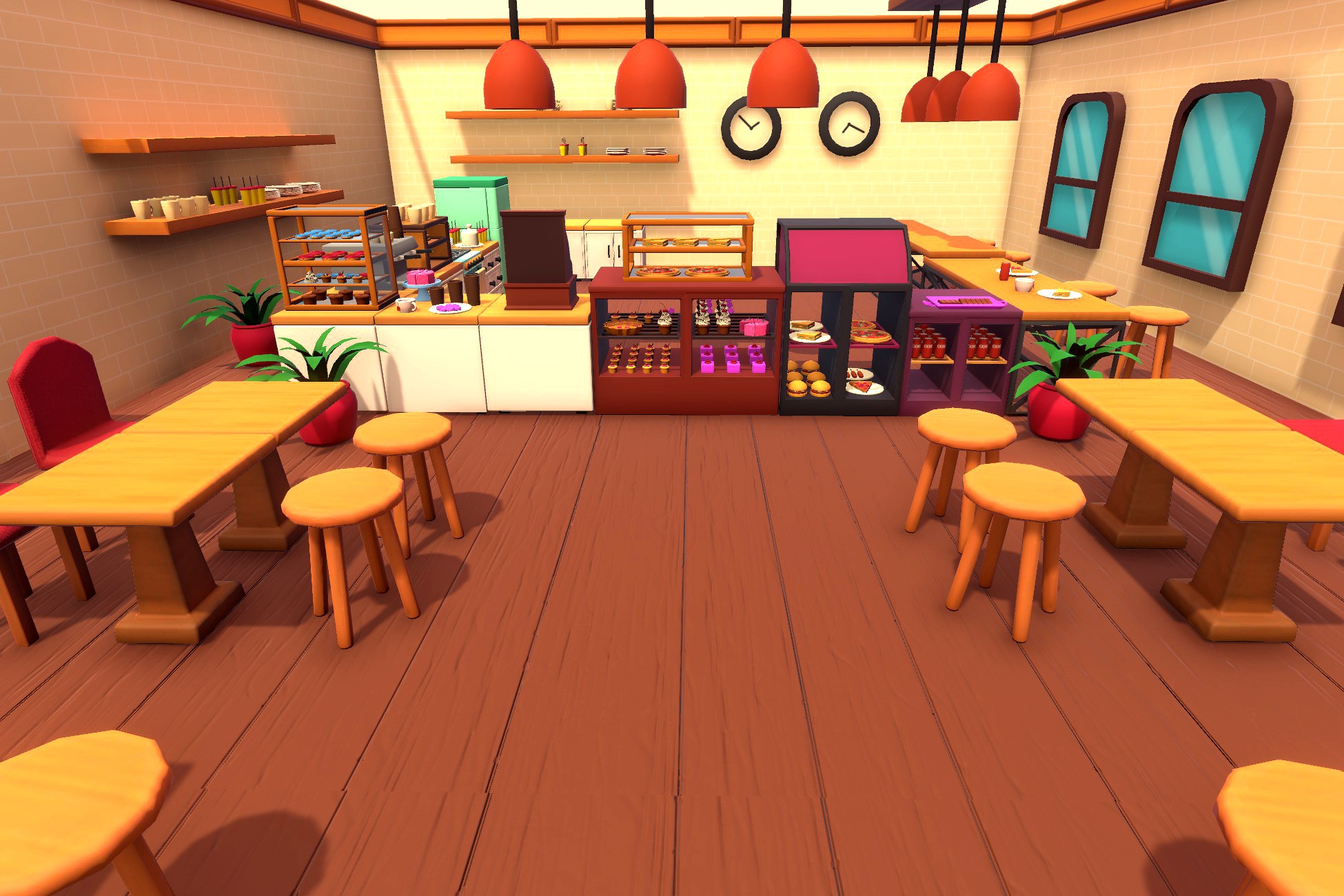 Low Poly Super Cute Coffee Shop Pack