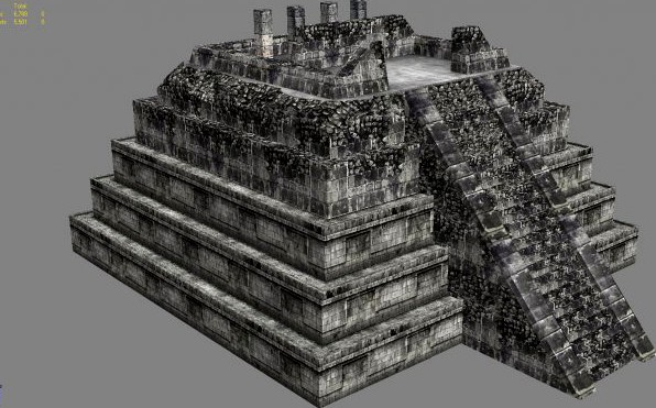 Chicchen Itza  Main Temple  6 Buildings Types 3D Model