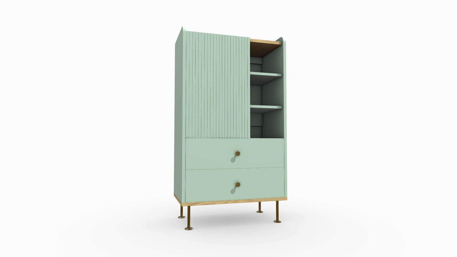 Biblioteca Olive 70x40x126cm Lam menta Natural