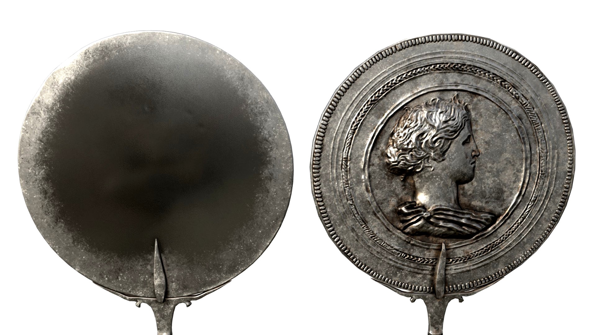 Roman silver mirror
