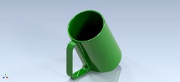 Studycadcam 3D CAD Exercise 689/ Tilted Cup/ Taza Inclinada/ Autodesk Inventor Pro