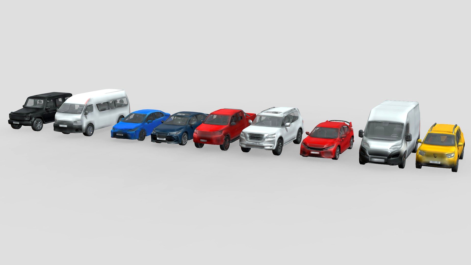 Low Poly Cars Collection 001 - Basic