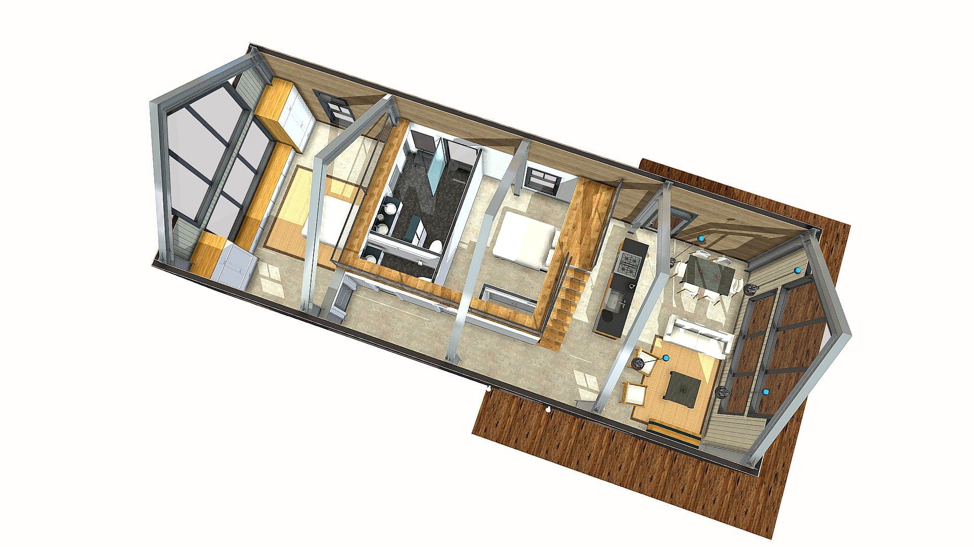 Modern Barn Renovation - Open Roof View
