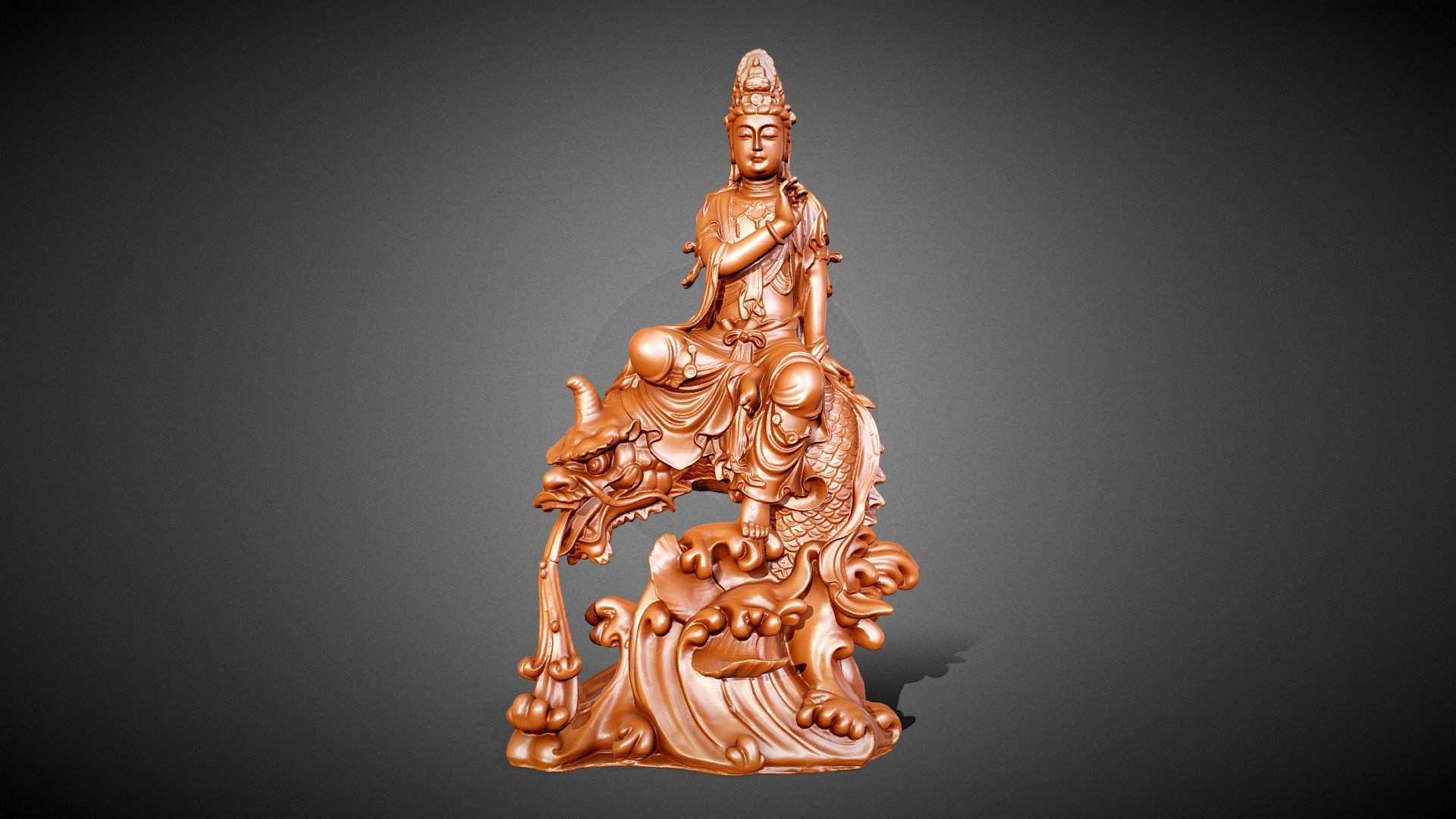 Guanyin Sitting On The Monster