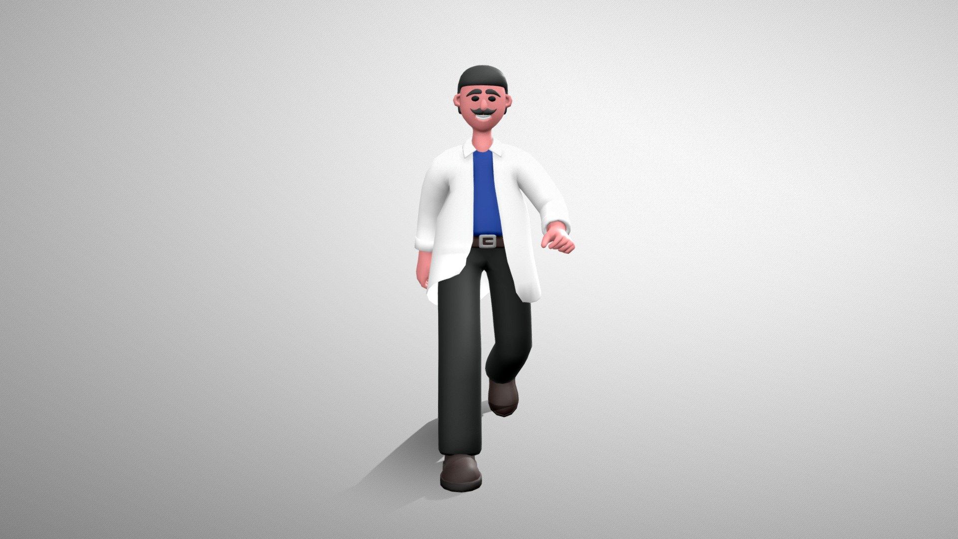 Stylized Man Scientist - Mixamo Rigged Character