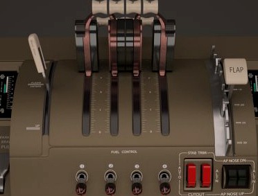 B747 Throttle Quadrant 3D Model