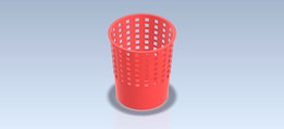 3D CAD Basic exercise/ Plastic Trash Container/ Bote de Basura/ Autodesk Inventor Pro