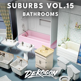 Suburbs VOL.15 -  Bathroom (Nanite and Low Poly)