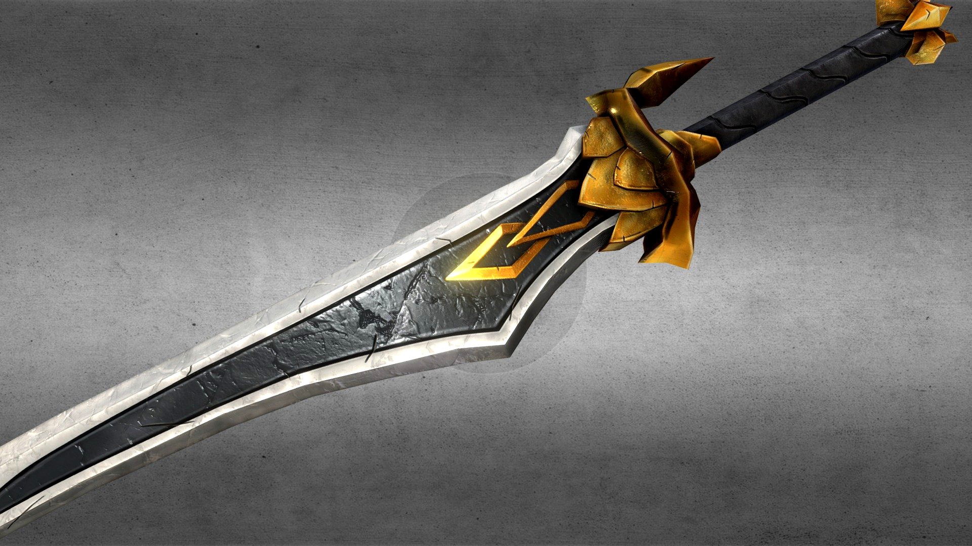 Fantasy Sword #2 - Hand Painted with PBR details