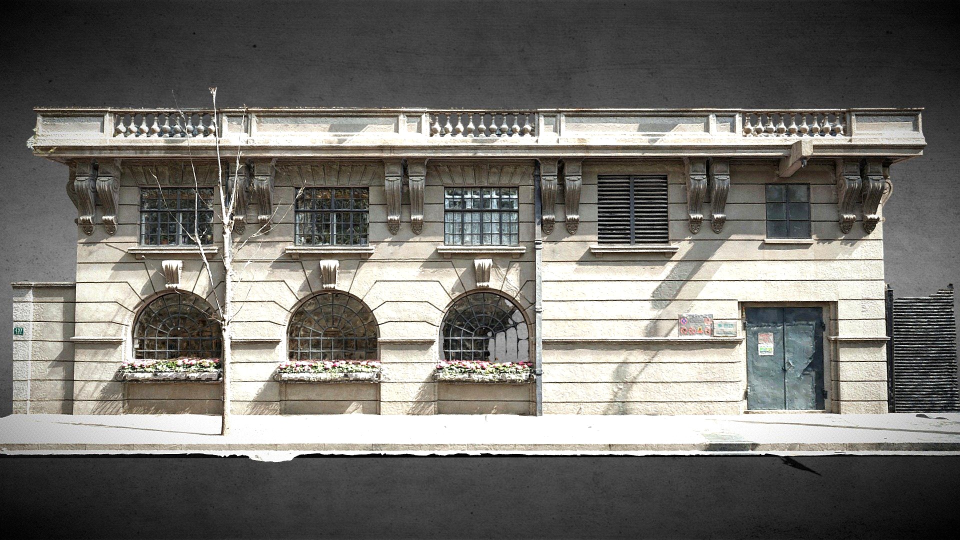 The podium facade of I.S.S Normandie Apartment