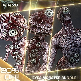 Eyes Monster Phase Bundle 01, Type A - Game Assets + Extra