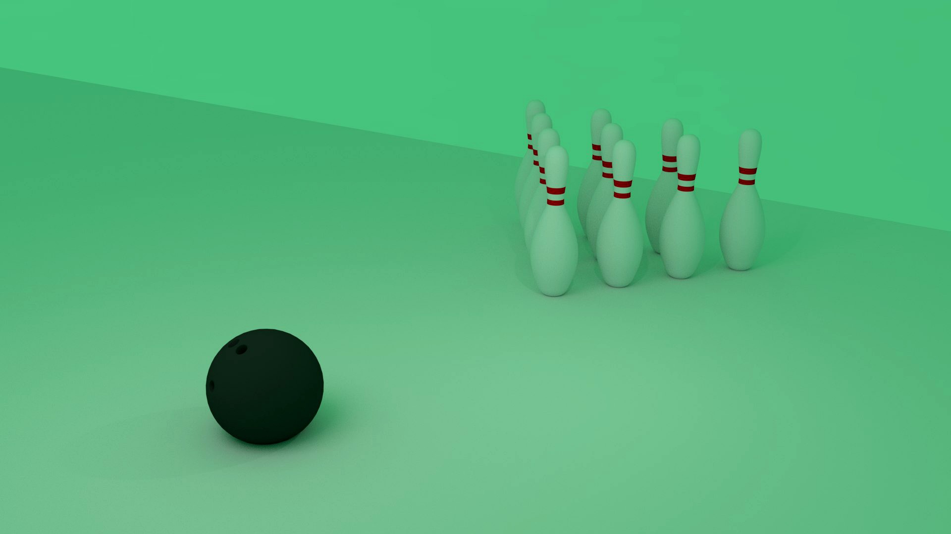 Bowling Ball + Bowling Pins