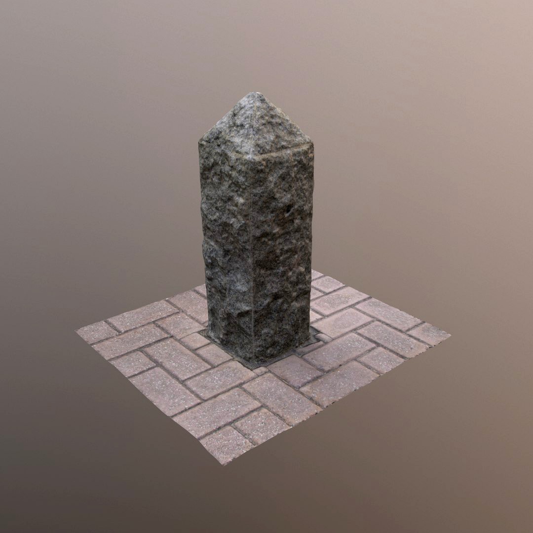 Photoscanned Bollard