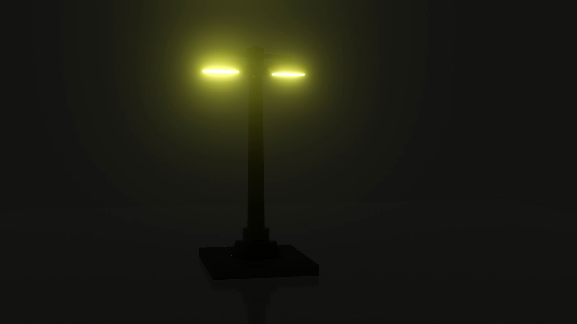 lampara de calle lowpoly