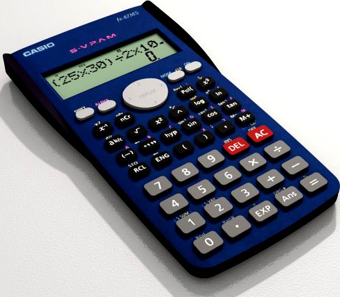 Casio Scientific Calculator Model fx82MS 3D Model