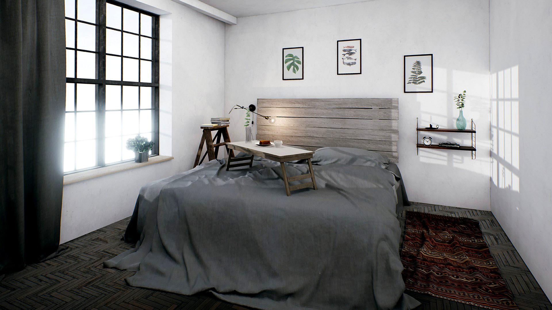 Scandinavian bedroom asset (UE4)