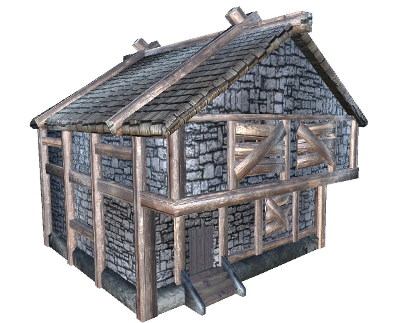 Boarded up Medieval House no addon