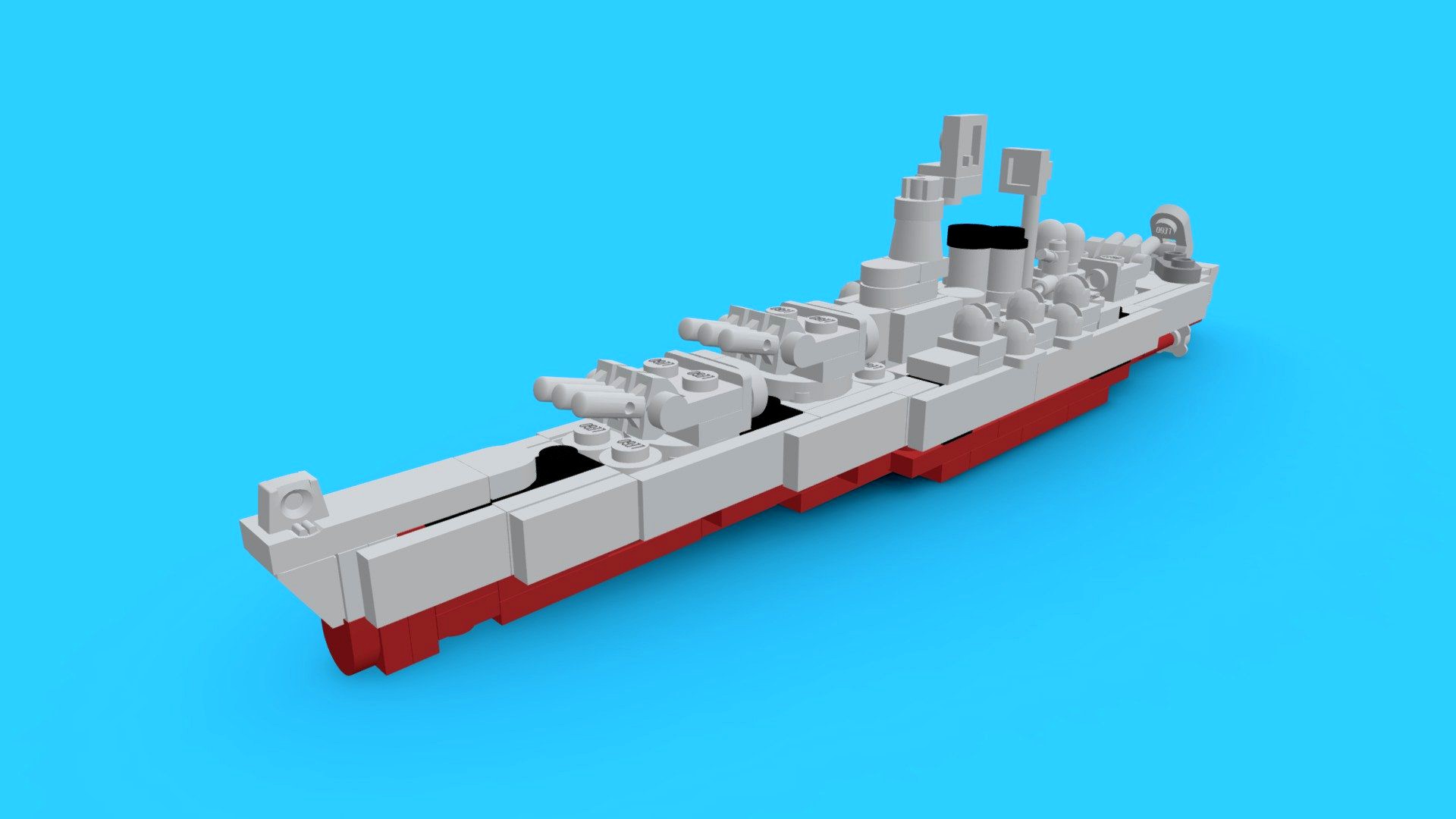 LEGO USS North Carolina Battleship MOC [#0164]