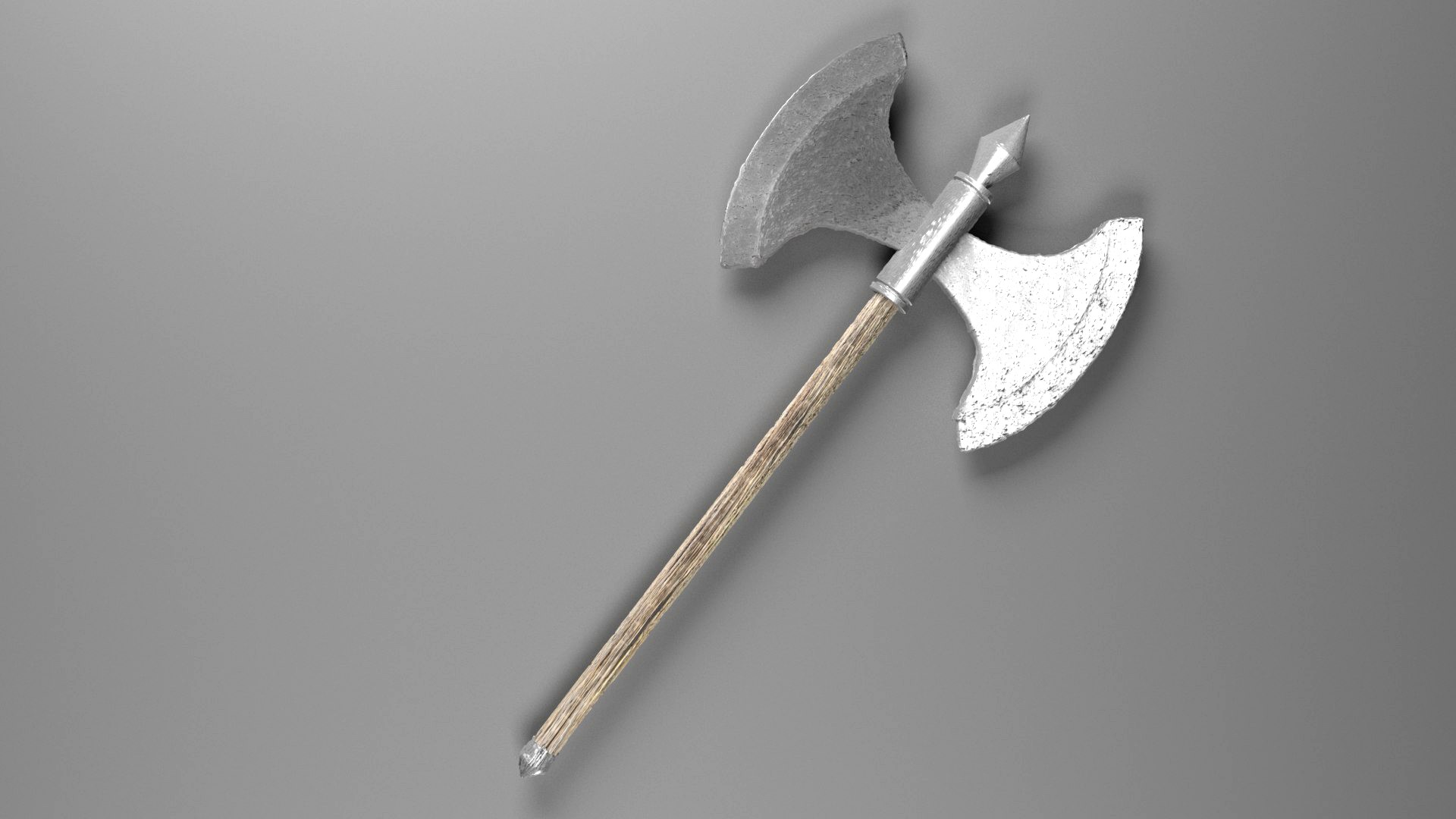 Two sided axe VR / AR / low-poly 3D model
