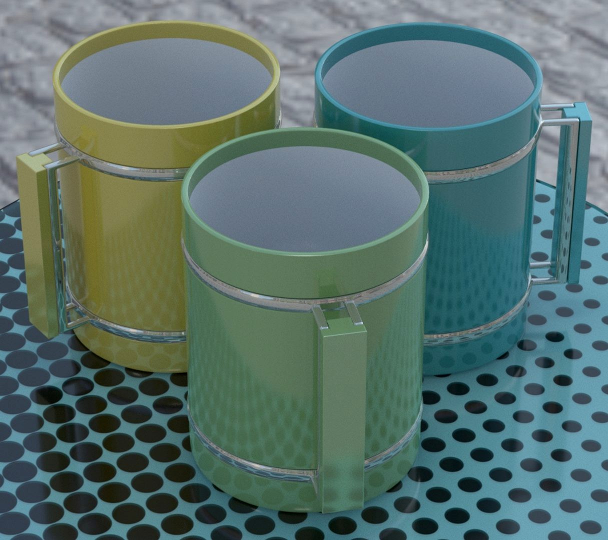 Shiny porcelain cup