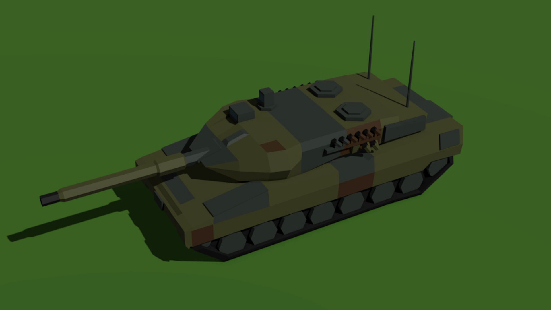 Leopard 2 A7 Stylized  Low Poly