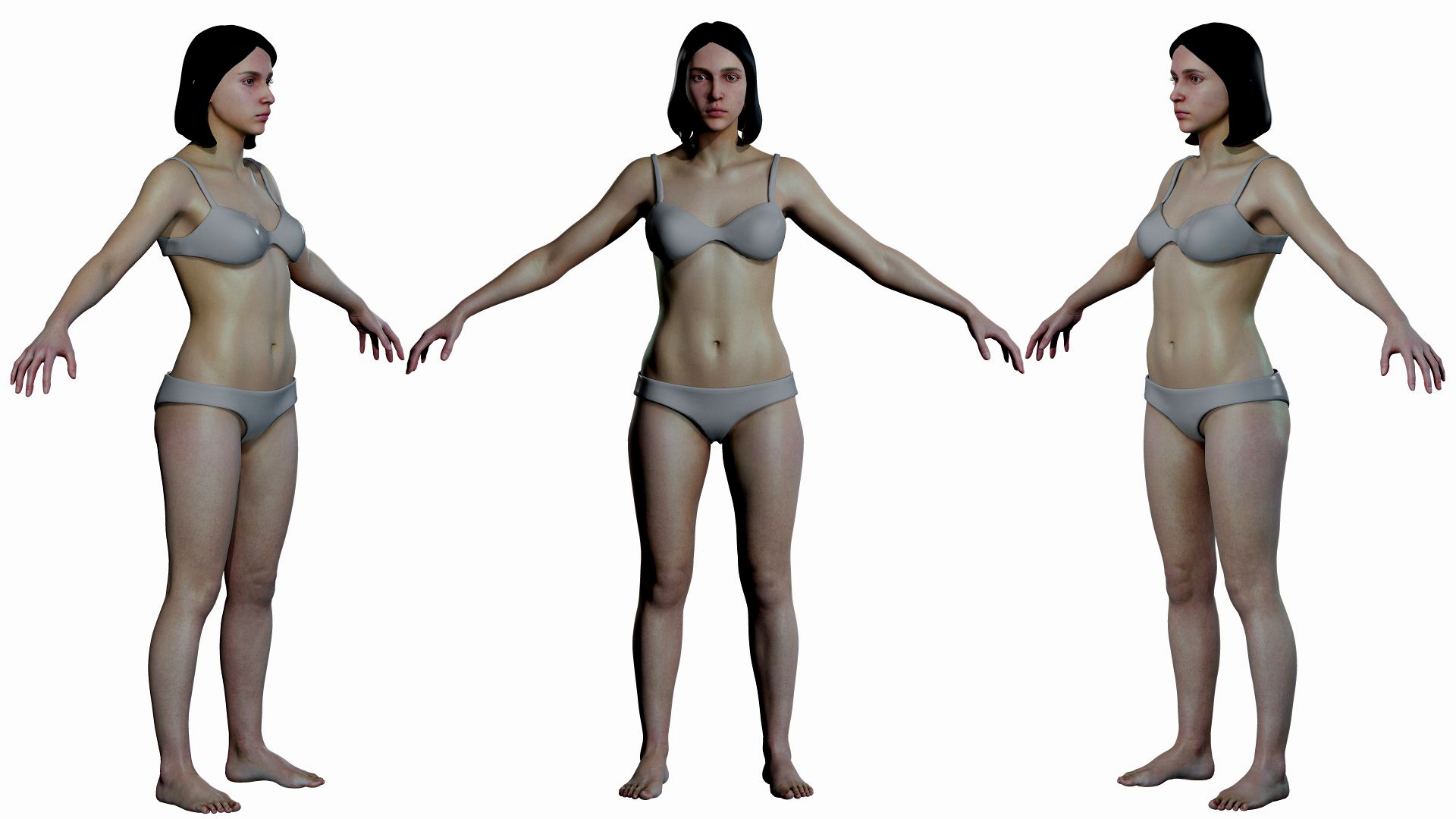 Character Female  Body Base Hipoly