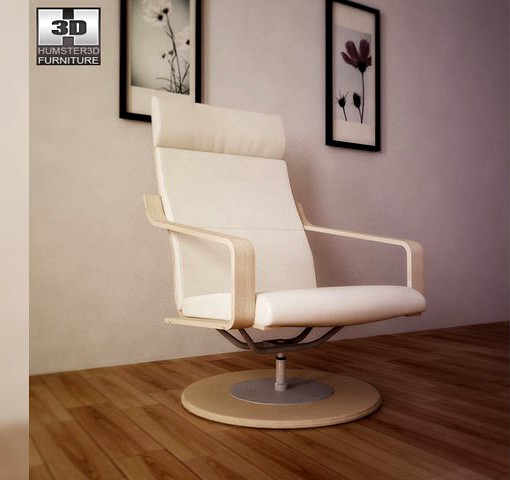 IKEA POANG Swivel armchair  3D Model 3D Model