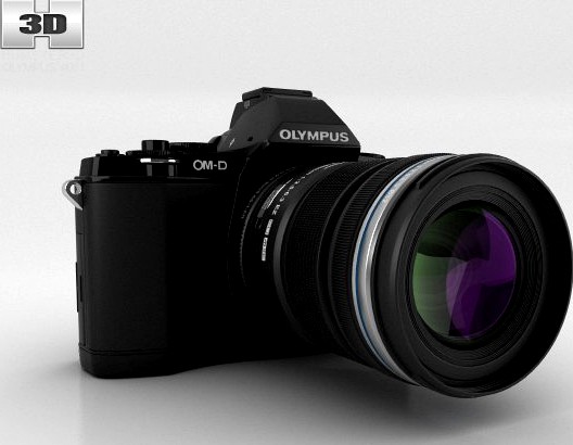 Olympus OM-D E-M5 Black 3D Model