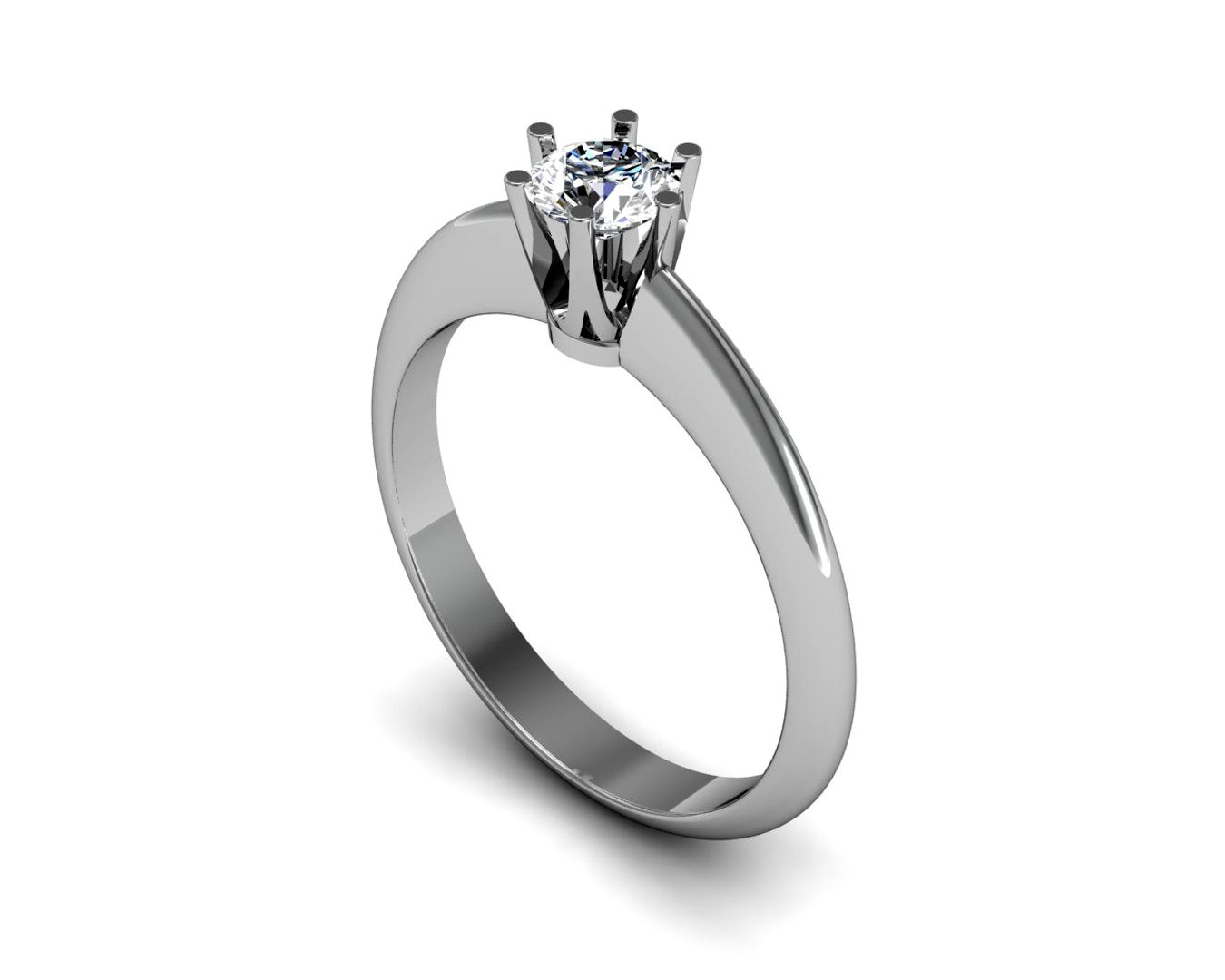 engagement simple ring with diamond (5mm)