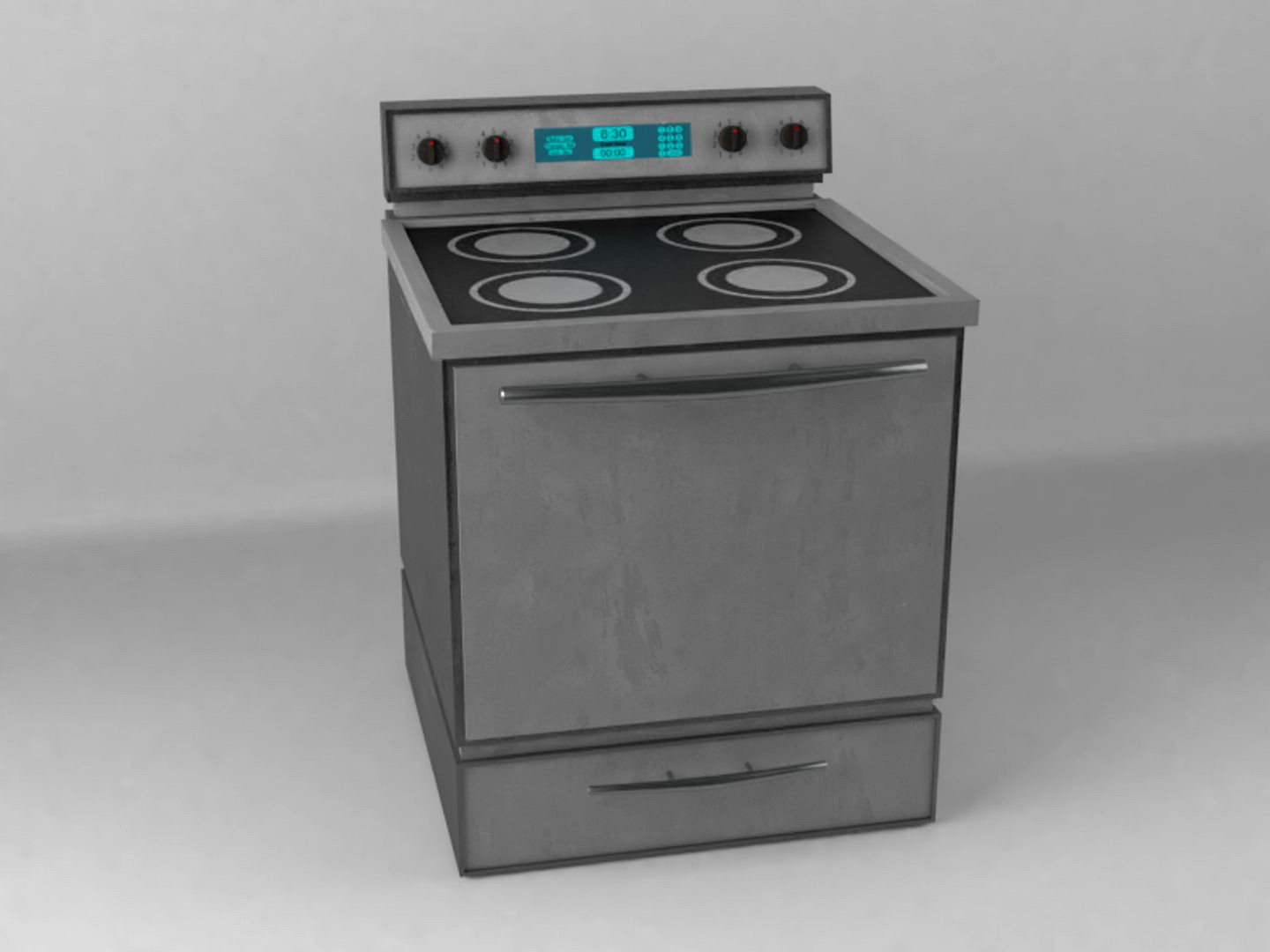 Modern PBR Stove with Wear