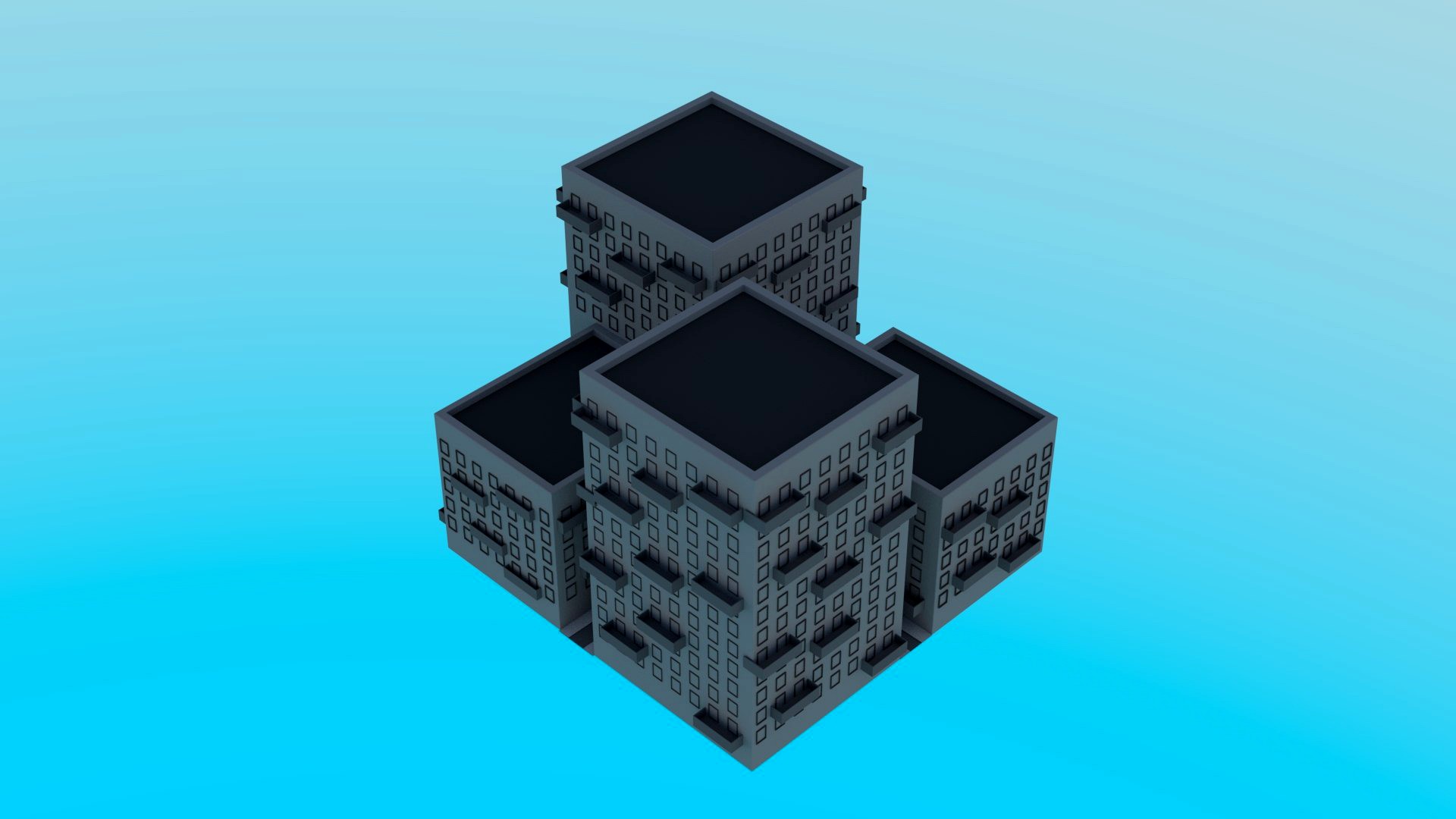 LowPoly Buildings Square