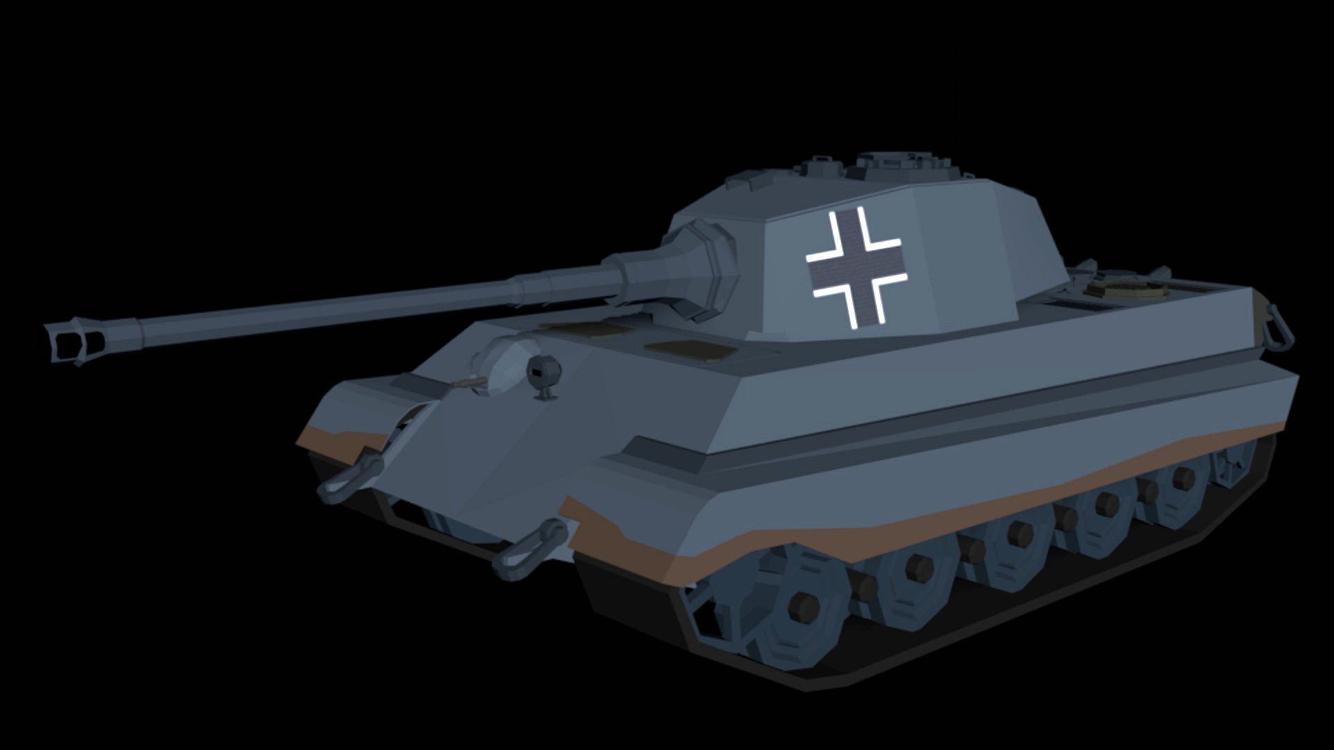 Panzerkampfwagen VI-Ausf B LowPoly isometric