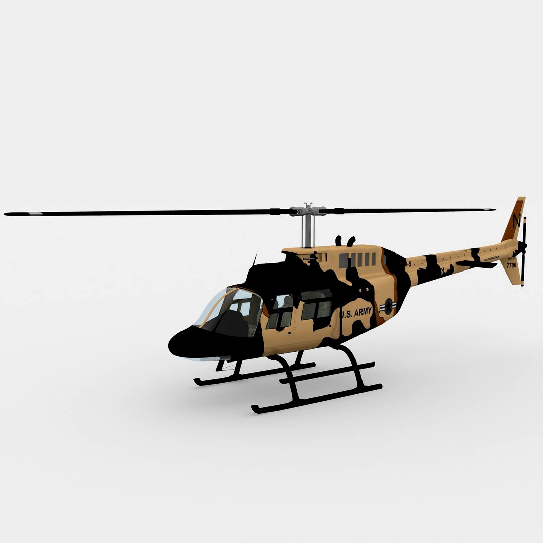 206 Jetranger Military Helicopter Camo