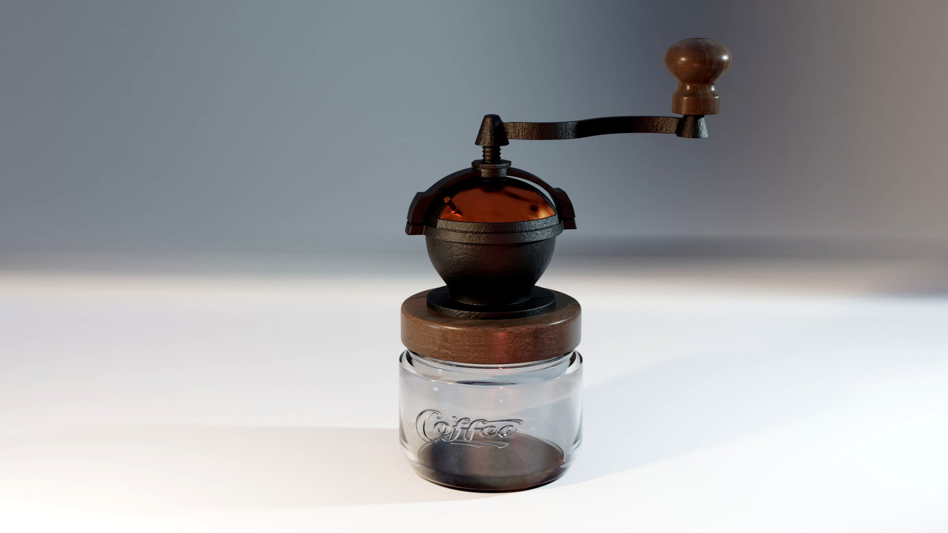 Hand Coffee Grinder with Glass Bottle