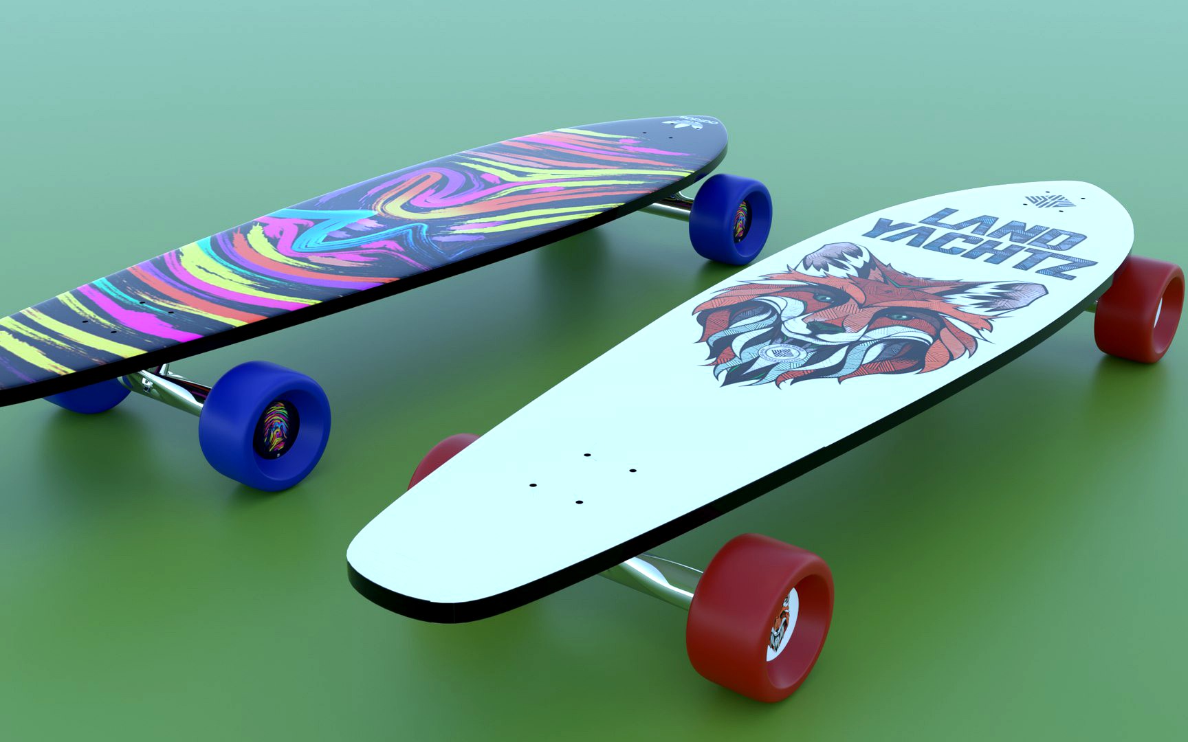 Realisitc Skateboard Longboard 3D model