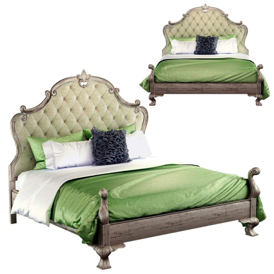 Campania Upholstered Panel Bed 370-HFR66