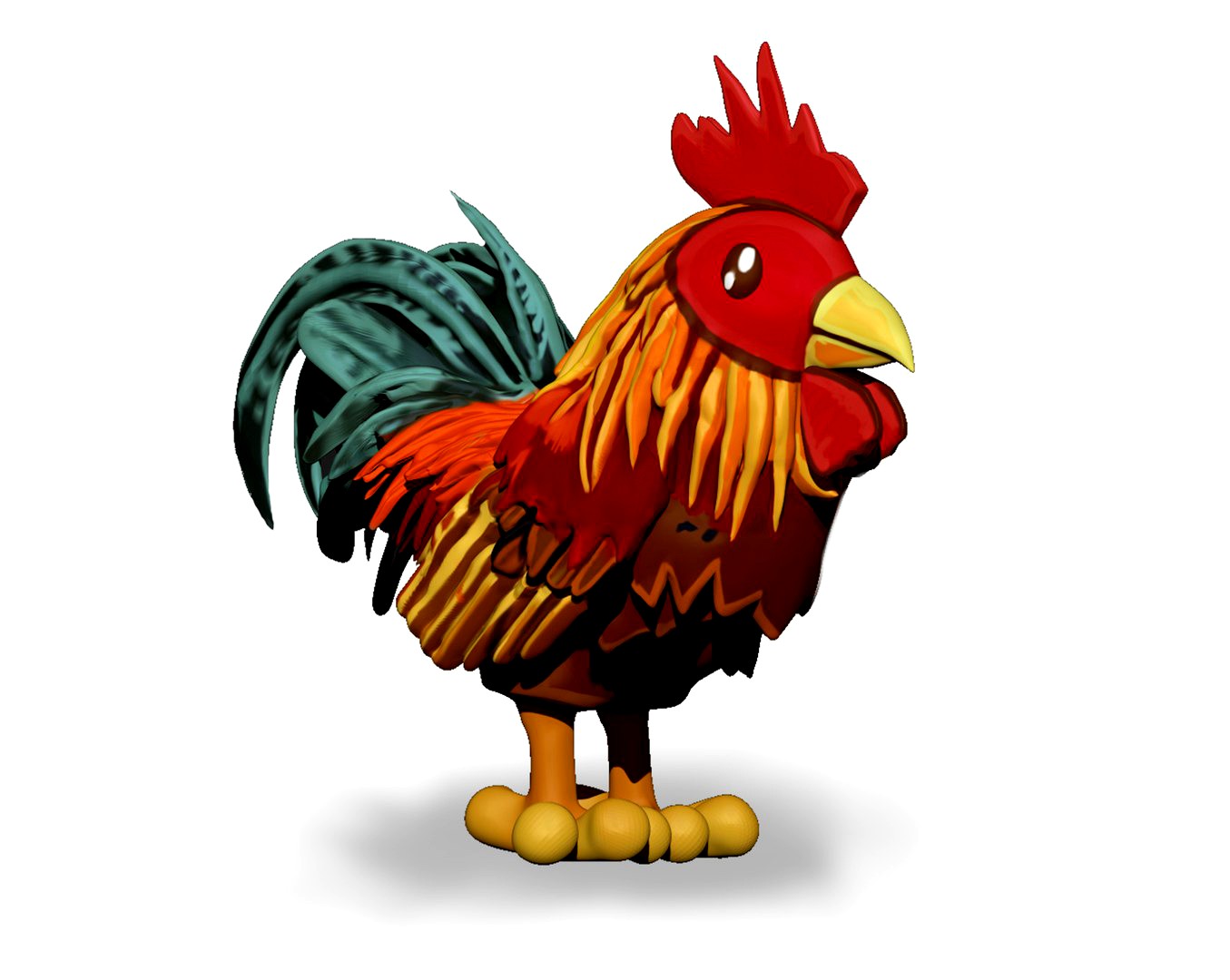 CG Rooster Character