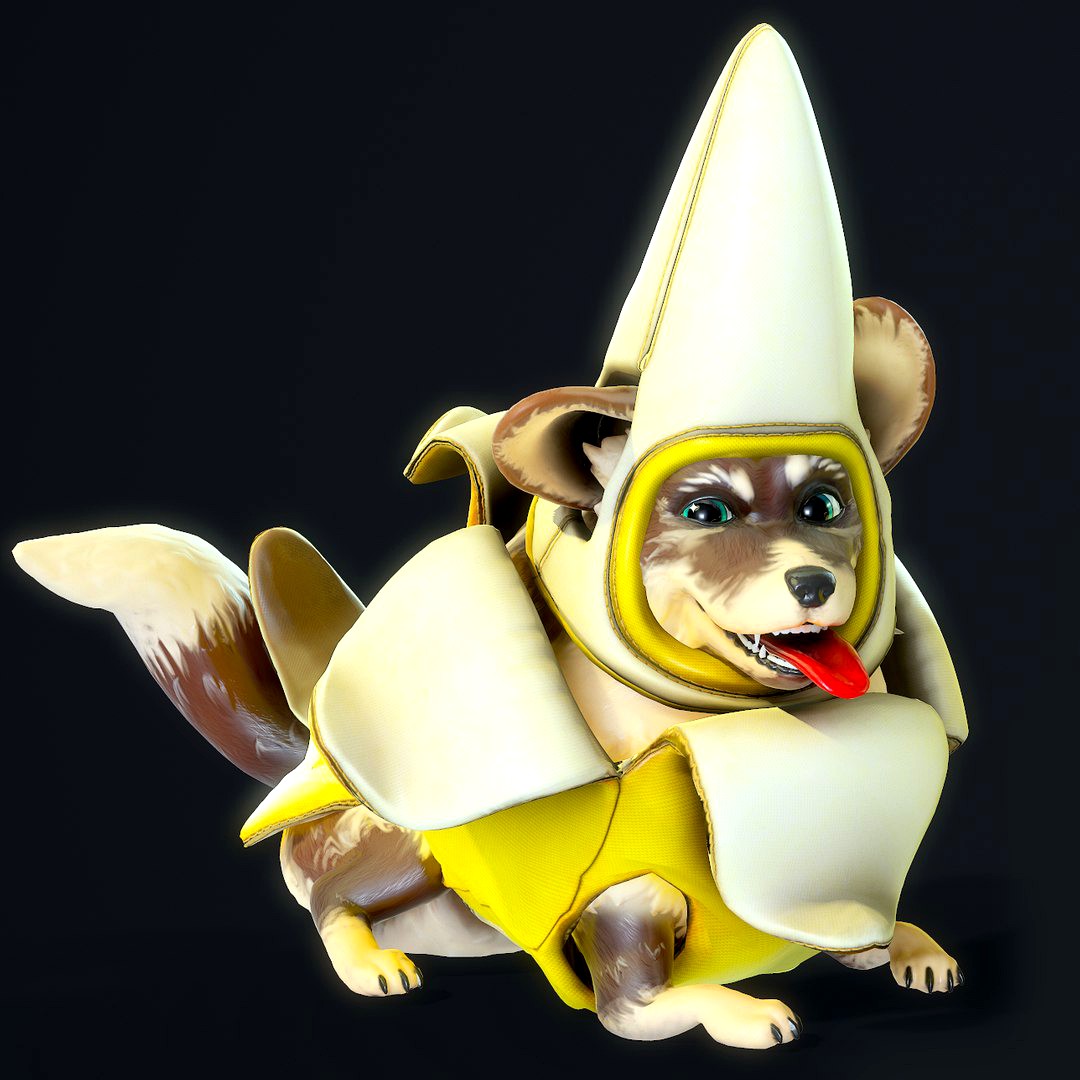 Cartoon Corgi Banana Costume Expansion Pack