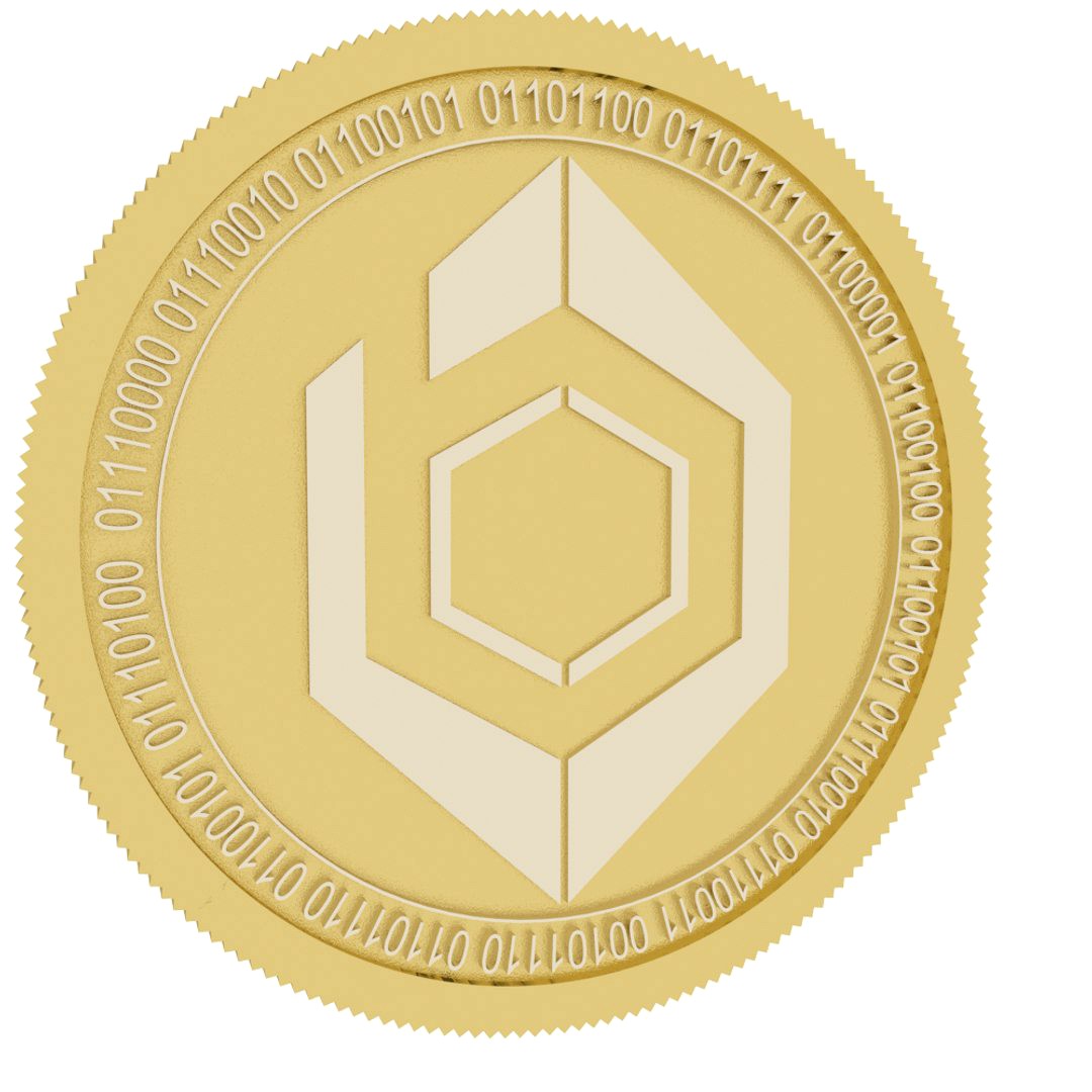 Bionic crypto gold coin